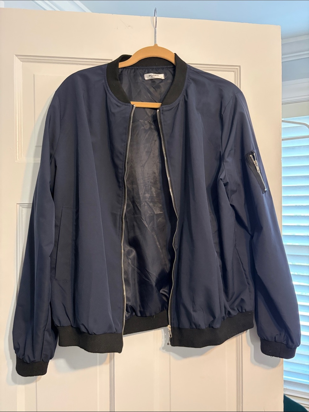zeagoo Navy Blue Bomber Jacket